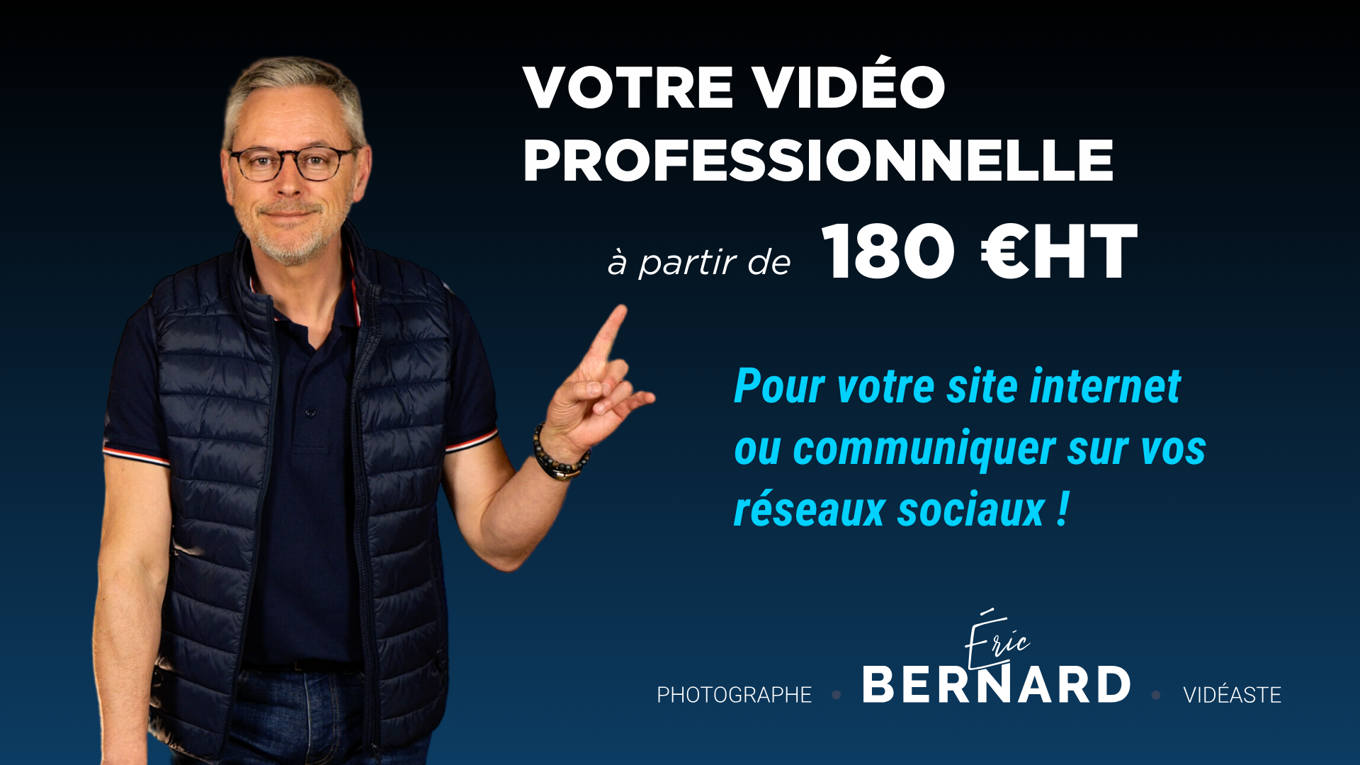 Prestation de réalisation vidéo professionnelle en studio pour un tarif pas cher à partir de 180 euros HT