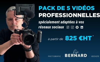 Le pack de 5 vidéos professionnelles à partir de 825 €HT