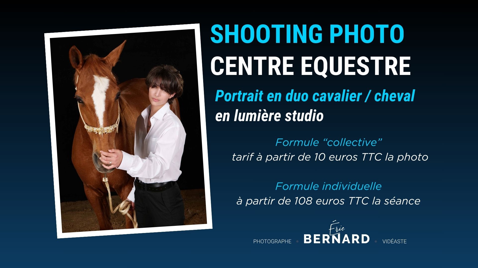 Shooting photo portrait en centre equestre